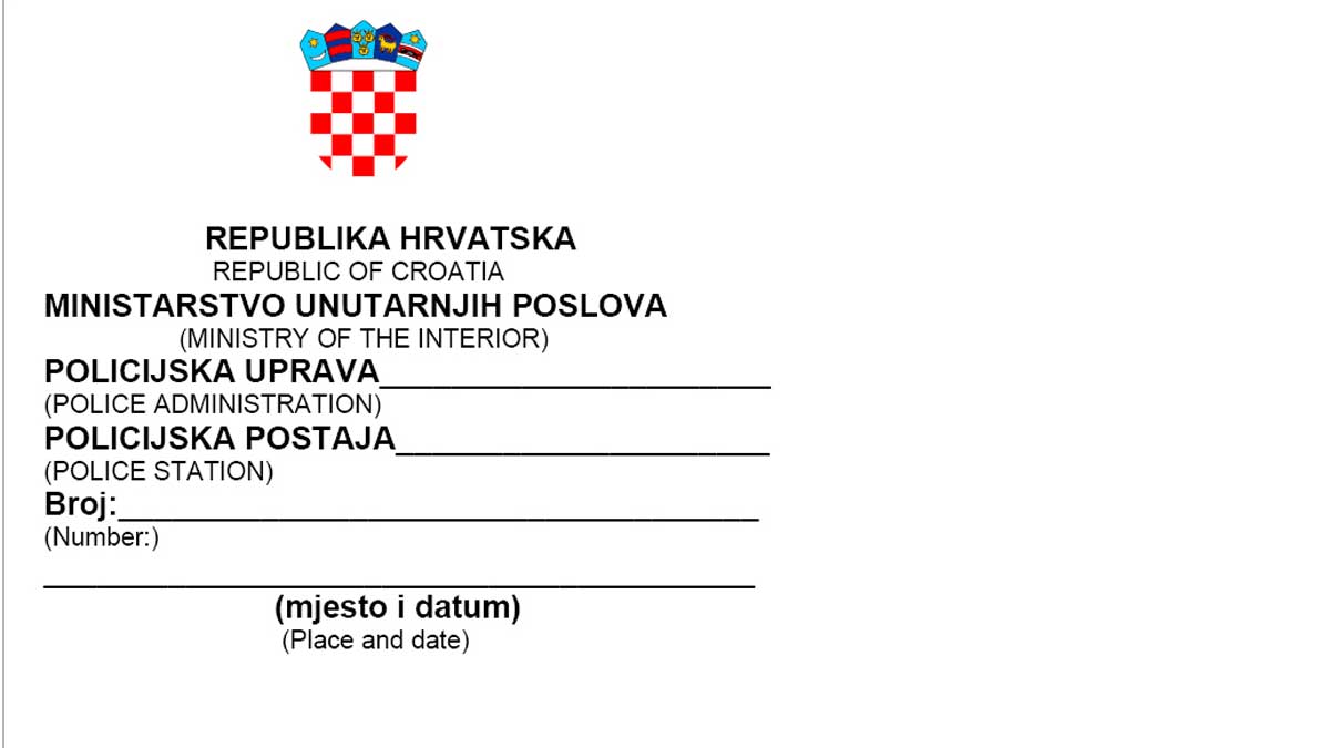 Zezwolenie na pobyt tymczasowy w Chorwacji